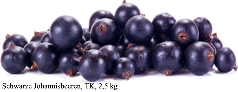 Schwarze Johannisbeeren, TK, 2,5 kg