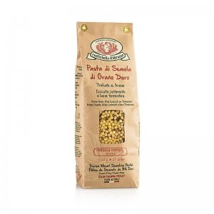 Fregola Tostata, perlrunde Pasta aus geröstetem Hartweizengrieß, 500 g