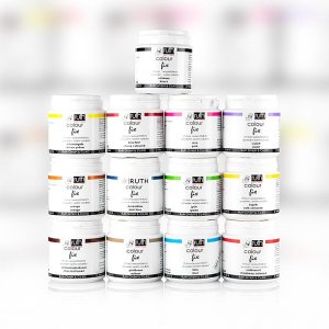 Lebensmittelfarben Sortiment, wasserlöslich, 13 Farben, 9150, Ruth, 650 g, 13 x 50g
