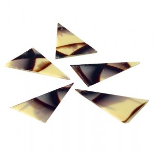 Deko-Aufleger "Diablo" (ehem. Jura) - Dreieck, weiße/dunkle Schokolade, 35 x 55 mm, 585 g, 290 Stück
