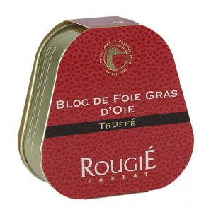 Gänsestopfleberblock, 3% Trüffel, Foie Gras, Trapez, Rougié, 75 g