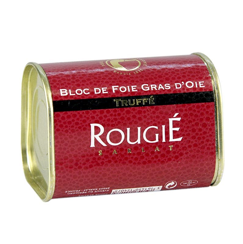 Gänsestopfleberblock, 3% Trüffel, Foie Gras, Trapez, Rougié, 145 g
