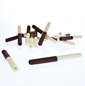 Schokozigaretten - "Duo Gaughin", Vollmilch/weiße Schokolade, 8,5 cm lang, 700 g, 140 Stück