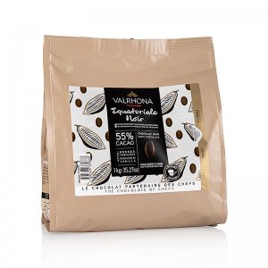Valrhona Equatoriale Noire 55%, Callets, Dunkle Bitter Couverture (4661), 1 kg