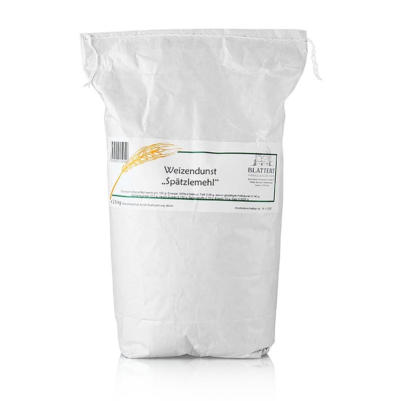 Dunst-Weizenmehl, doppelgriffig, für Spätzle/Strudel, Blattert Mühle, 2,5 kg