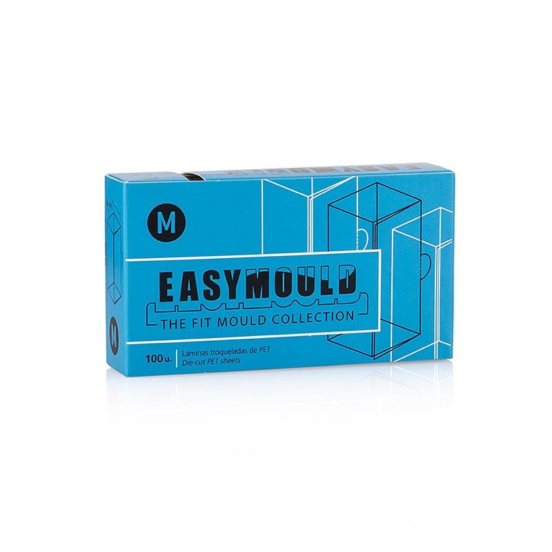 Easymould Cuadrado Folien, quadrat, ø 2 x 2x 6 cm, 100% Chef (60/0008), 100 Stück