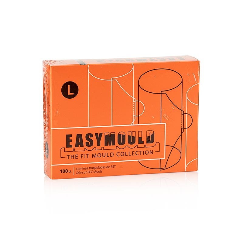 Easymould Rendondo Folien, rund, ø 25 x 80 mm, 100% Chef (60/0006), 100 Stück