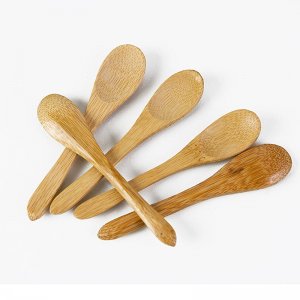 Mehrweg Bambuskaffeelöffel, dunkel-braun, 9 cm, spülmaschinenfest, 100 Stück