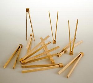 Snax Fingerfoodzange (Pinzette), aus Buchenholz, 11,5 cm, 50 Stück