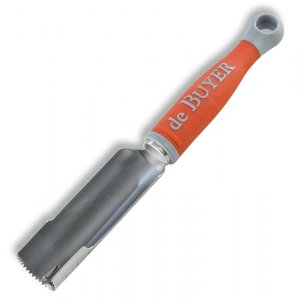 deBUYER Entkerner Universal, ø 30 mm, 11 cm lang, Edelstahl/Kunststoff rot