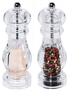 Salz- und Pfeffermühlen- Set, für ca. 55 g Pfeffer- und 100 g Salzkörner