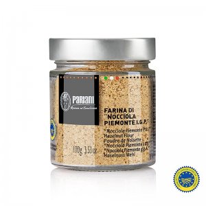 Haselnussgrieß (Haselnussmehl), 100% Piemonteser Haselnüsse g.g.A., Pariani, 100 g