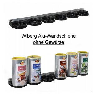 WIBERG Alu-Wandschiene für 6 Wiberg-Dosen, mit Magneten