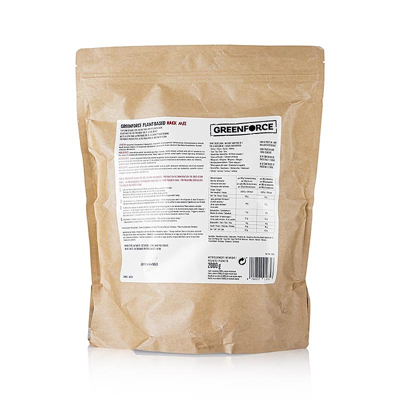 Greenforce Fertigmix für veganes Hack, aus Erbsenprotein, 2 kg